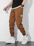 dunnmall  kkboxly  Classic Design Multi Flap Pockets Cargo Pants, Men's Casual Techwear Drawstring Cargo Pants Hip Hop Joggers For Autumn Summer Outdoor