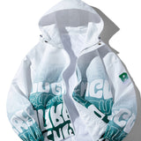 kkboxly  Men's Gradient Color Hooded Jacket Casual Versatile Zip Up Jacket With Full Letter Print Best Sellers