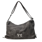 KKBOXLY 2025 Large capacity messenger bag women's popular new fashion pleated shoulder bag ballet style bow underarm tote bag