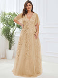 2025spring and summer new  evening dresses V collar mesh banquet performances host dress factory supply