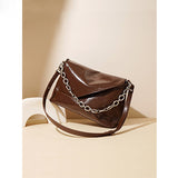 2025 popular New Cowhide Versatile ins Retro Small Square Bag Premium Texture Simple Chain Bag Commuter Shoulder Crossbody