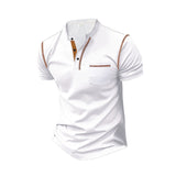 KKBOXLY 2025 men's short-sleeved popular new T-shirt trendy brand  short-sleeved polo shirt casual versatile men's top