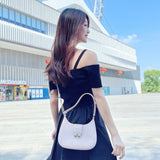 KKBOXLY 2025 PVC Barbie jelly bag fashionable and versatile crescent armpit bag dirt-resistant and easy-to-wash summer women's handbag customization