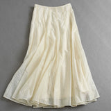 Solid color high waist and thin romantic elegant temperament swinging umbrella skirt fairy long skirt skirt A-shaped skirt K906