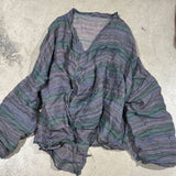 2025  250331/Small fish ramie flapper strap spring and summer retro cardigan sunscreen shirt