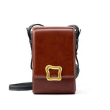 Mini small square bag messenger bag  summer new cowhide women's bag versatile mobile phone bag retro premium bag
