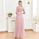 2025spring and summer Popular trade new product simple sequined tulle A pendulum dress party  girlfriends banquet evening dress