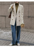 Spring and Autumn New Korean Edition Coffee Corduroy Jacket Commuter Versatile Shoulder Stacked Retro Casual Jacket Women