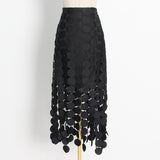 2025 Australian trendy brand niche design long dress  spring new fashion retro Popular style embroidered fringed skirt