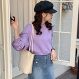 Spring new Korean pure cotton short sweater n trend ins slim-fit versatile hooded terry sports hoodie
