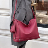 [Factory] TOGO cowhide large-capacity  style tote bag New genuine leather single shoulder fashion messenger women's bag
