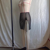 2025  LH4322 2025 New hot-selling rhinestone inlaid diamond cloth pure hand-sewn sexy skirt hip skirt short skirt