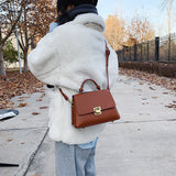 KKBOXLY 2025 Premium sense niche small bag women's bag popular new trendy winter retro portable versatile explosive shoulder small square bag