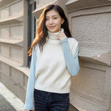 Lazy wind turtleneck sweater vest women's clothing autumn and winter  versatile new stacked wear outer sleeveless knitted vest