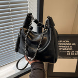 KKBOXLY 2025 Fashion bag popular new high-end texture niche chain shoulder messenger bag women's versatile portable dumpling bag