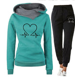 2025KKBOXLY  New men's and women's printed sweater set autumn and winter pullover hoodie sports suit casual jogging transportation