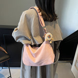KKBOXLY 2025 Large capacity commuter tote bag women's popular new retro versatile underarm dumpling bag niche shoulder messenger bag