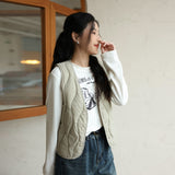 Contrast color printed T-shirt women's  spring and autumn new loose casual warm inner top, crew neck long-sleeved bottoming shirt