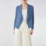 2025 women's autumn clothes, tops, coats, high-grade lapels, long sleeves, loose temperament, commuting fashion, versatile cardigan, coat