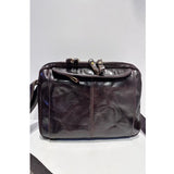 Pillow bag New genuine leather retro women's bag  style small square bag women's vegetable tanned cowhide crossbody shoulder bag 23028