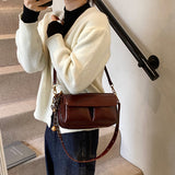 KKBOXLY 2025 Premium sense niche retro soft leather underarm bag women's popular new trendy and versatile temperament commuter messenger small square bag