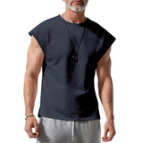 KKBOXLY 2025 24 2025 trade hot-selling men's clothing summer new sleeveless t-shirt youth casual loose solid color thin vest t-shirt men