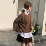 spring Korean style new texture lamb leg sleeve sweater niche semi-turtleneck design Korean version short top women