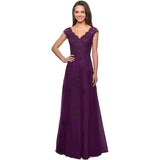 2025Hot trade evening dress women's shoulder long ball dress A-shaped skirt lace applique mesh formal party dress
