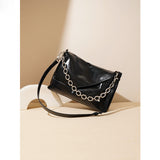 2025 popular New Cowhide Versatile ins Retro Small Square Bag Premium Texture Simple Chain Bag Commuter Shoulder Crossbody