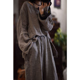 2025    22/3/Shirt, spring literary and retro textured linen loose pullover shoulder lazy shirt