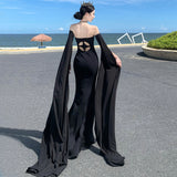 2025 Design sense tube top mopping floor long trailing dress charm aura showing thinness advanced sense toasting dress long skirt