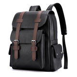 2025 Backpack New men's simple retro business computer bag soft pu new trend travel large capacity backpack