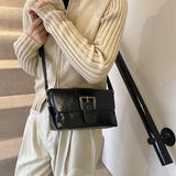 KKBOXLY 2025 Maillard retro underarm bag women's popular new trendy high-end textured women's bag shoulder bag crossbody small square bag