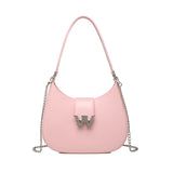 KKBOXLY 2025 PVC Barbie jelly bag fashionable and versatile crescent armpit bag dirt-resistant and easy-to-wash summer women's handbag customization