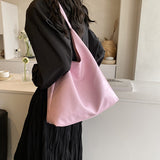 KKBOXLY 2025 Korean Lazy Wind Solid Color Big Bag popular New Versatile Casual Shoulder Commuter Large Capacity Soft Pitot Bag