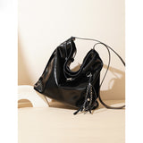 2025 Niche premium Maillard messenger bag women's autumn and winter popular new retro shoulder bag large capacity tote bag