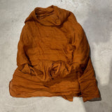 2025    23/8/tea tea/early autumn literary and retro two-color ramie high-neck shoulder loose shirt bottoming shirt