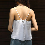 Summer new versatile outer wear halter shirt casual simple pure linen top women's one-word collar loose small vest