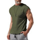 KKBOXLY 2025 24 2025 trade hot-selling men's clothing summer new sleeveless t-shirt youth casual loose solid color thin vest t-shirt men