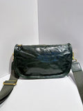 women's bag leather saddle bag wide shoulder strap crossbody shoulder bag retro  style bag vegetable tanned leather 96018
