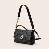 New Rhombus Chain Bag Leather Shoulder Underarm Bag Fashion Versatile Oblique Span Bag Women's Bag