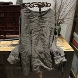 2025    23/2 Xiaonuan, spring literary and retro washed old linen v-neck pullover shoulder shirt