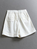 Skinny pants pinch pleated high waist elastic wide leg pants  summer new versatile jeans women's shorts hot pants X934