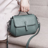 Bag  new leather women's bag first layer cowhide shoulder crossbody small bag portable small square bag tide
