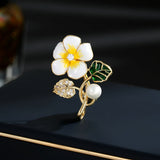 2025 New cardigan anti-light fixed clothes pin brooch fresh literary temperament versatile oil dripping flower small brooch