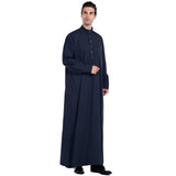 kkboxly  Men's Saudi Arabic Thobe Jubba Dishdasha Long Sleeve Robe, Islamic Abaya Dress, Ramadan Muslim Dress Middle East Islamic Clothing
