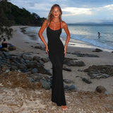 2025 F25DS010 Summer   women's clothing ins new  sexy slim backless suspender dress