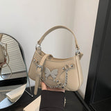 KKBOXLY 2025 Chain Portable Small Bag Women's popular New Fashion Retro One Shoulder Underarm Bag Niche Design Crossbody Baguette Bag