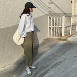Autumn new n retro tooling casual pants versatile and thin personalized street straight casual sports radish pants