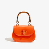 KKBOXLY 2025 Trendy PVC Barbie jelly bag fashionable and versatile portable summer female oblique span cute bamboo shell bag customization